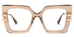 Poutine Square Beige Glasses0