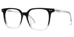 Jamaica Square Black Clear Glasses2
