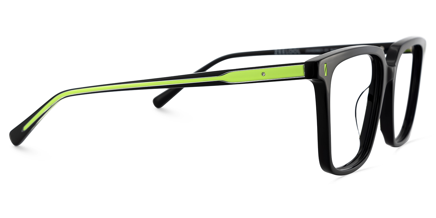 Delaine Rectangle Black Glasses3