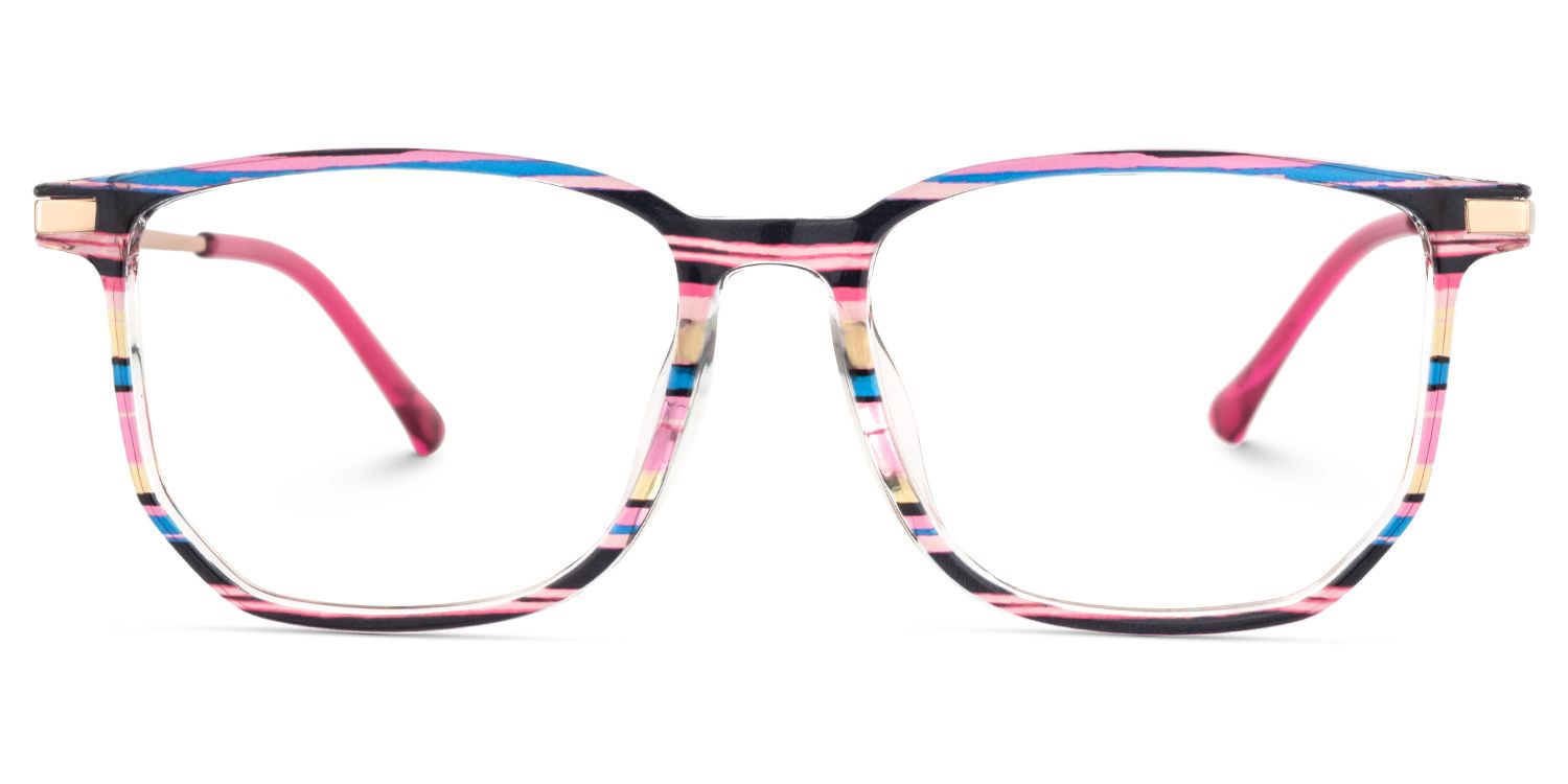 Fezell Black Pink Thin Frame Eyeglasses | ZEELOOL Canada1
