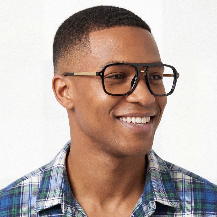 Kilworth Aviator Black Glasses