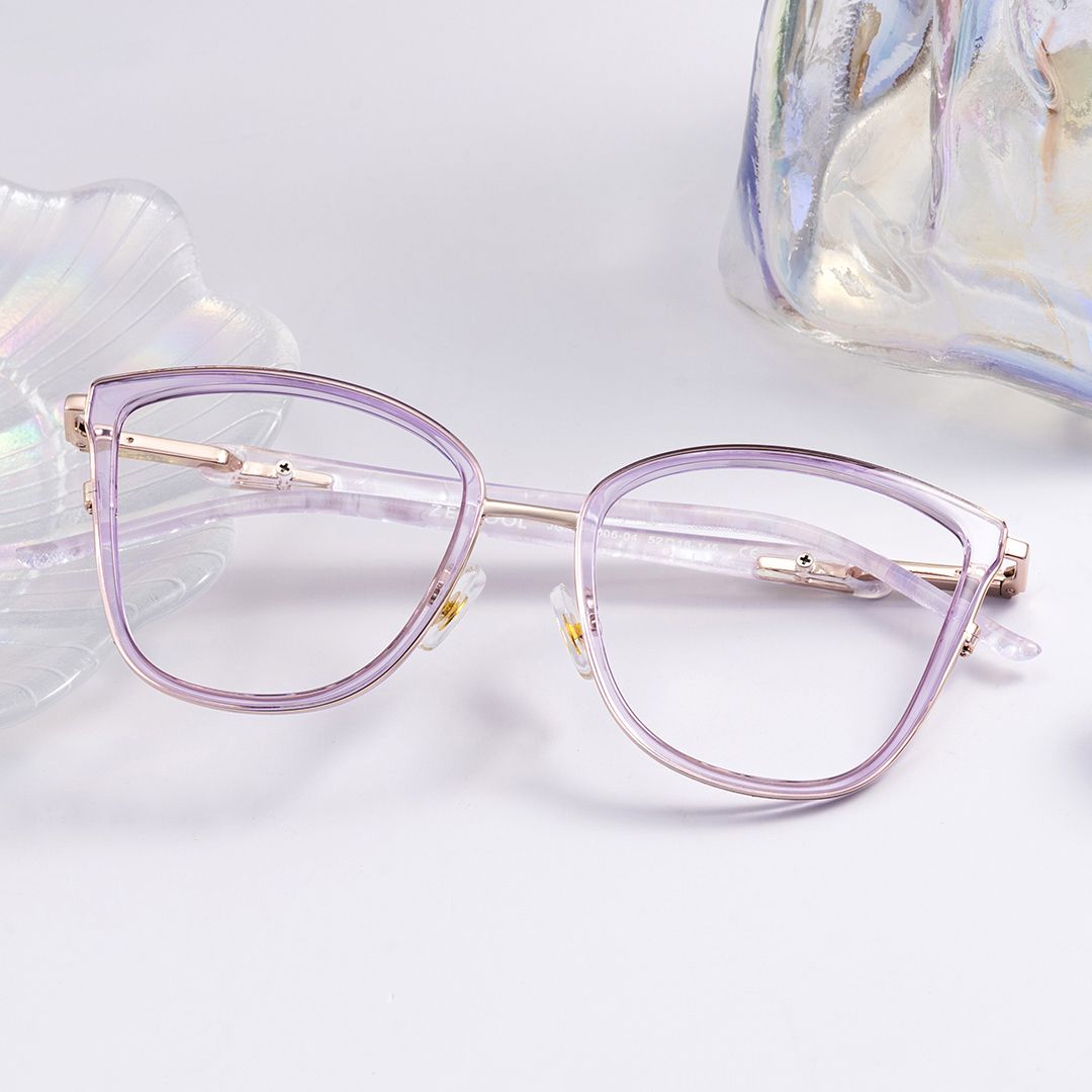 Cateye Transparent Purple Frames - Marisa deals at Zeelool0