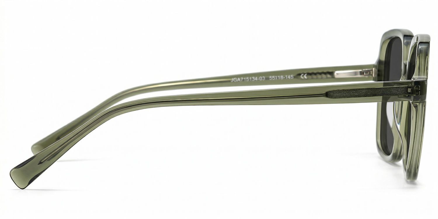 Square Green Eyeglasses- Ember Acetate Frame Glasses3