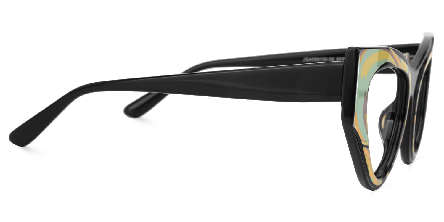 Jallow Purple Eyeglasses with Black Shape | ZEELOOL Canada2