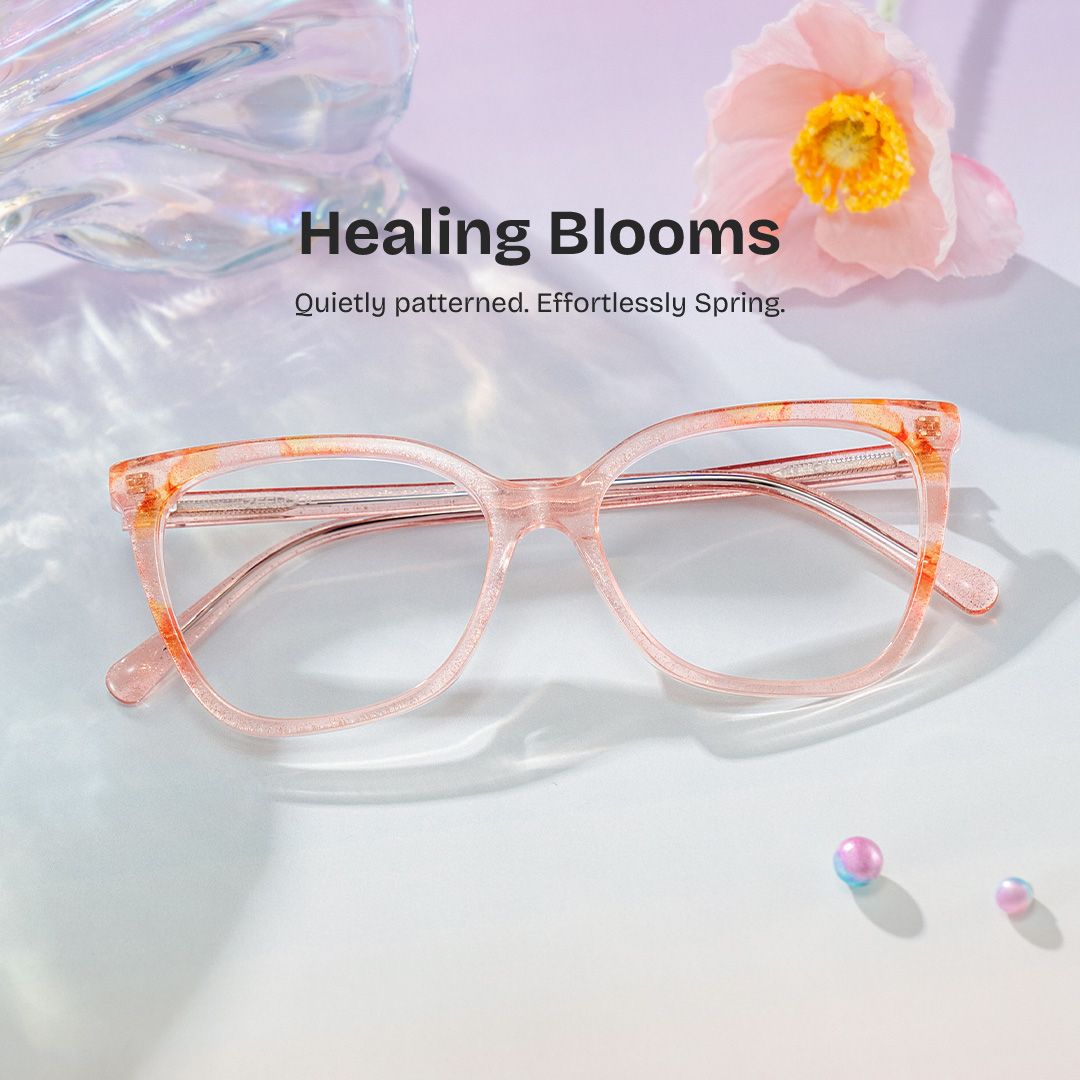 Jolie Pink Butterfly Gradient Frame Glasses | ZEELOOL0