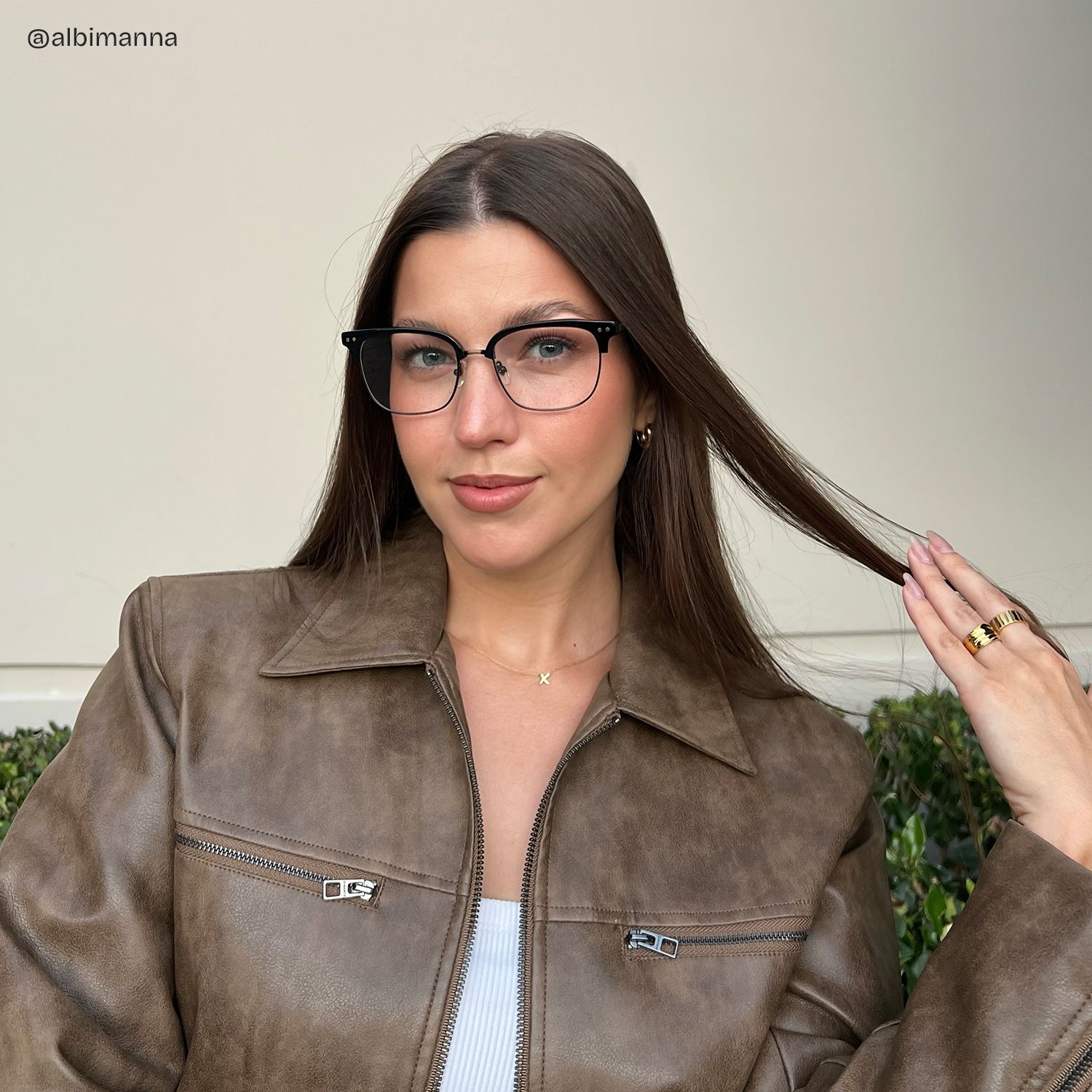 Nathan Black Frame Glasses with Browline Frame Online | ZEELOOL7