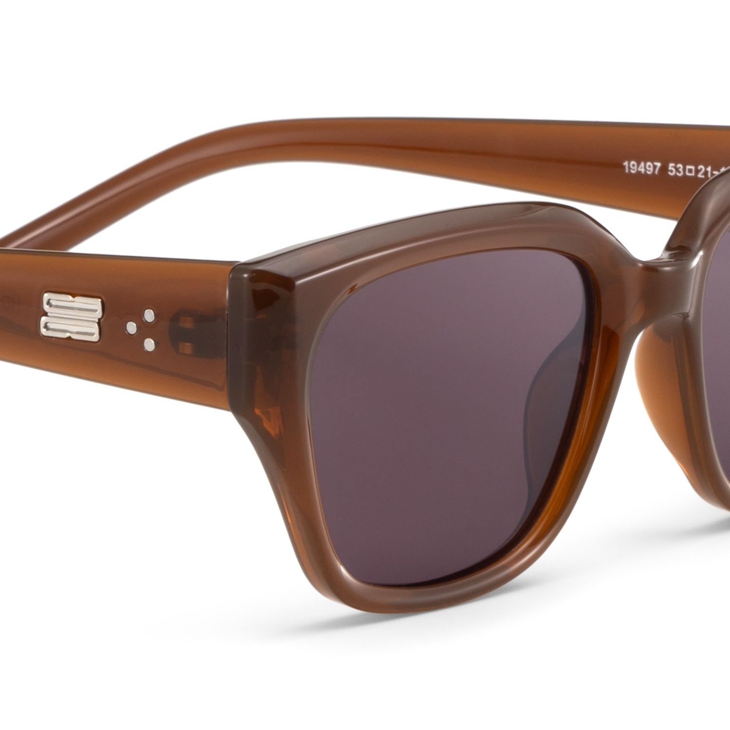 Serene Brown Clear Cat eye Polarized Sunglasses Online | ZEELOOL Canada4