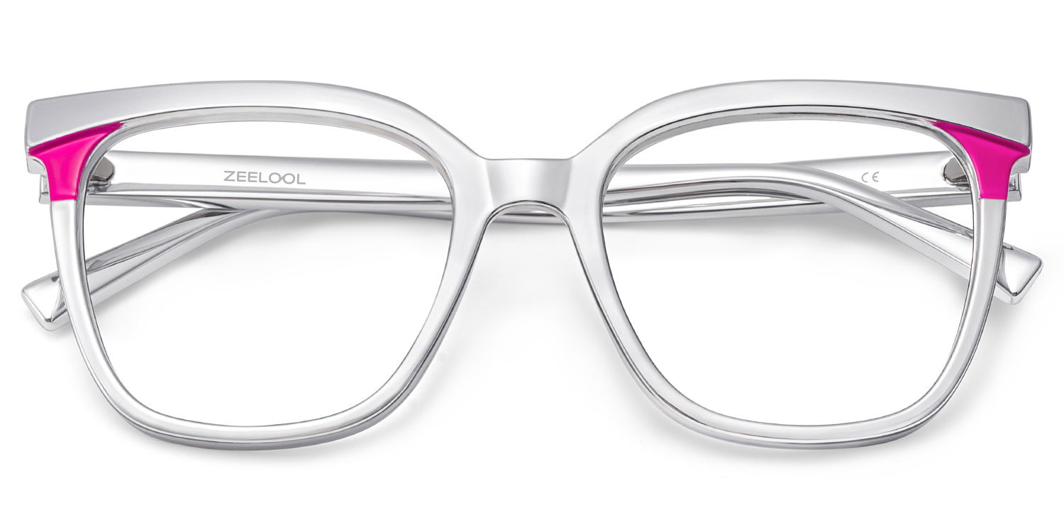 Dazzler silver square frame glasses Online | ZEELOOL2