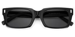 Fayssel Rectangle Black Glasses1