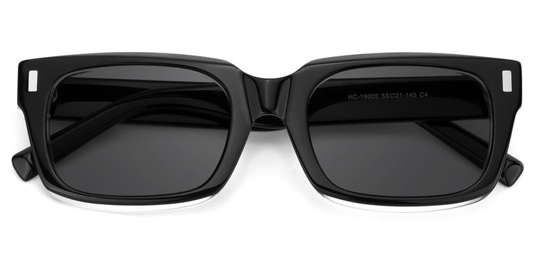 Fayssel Black Rectangle Sunglasses