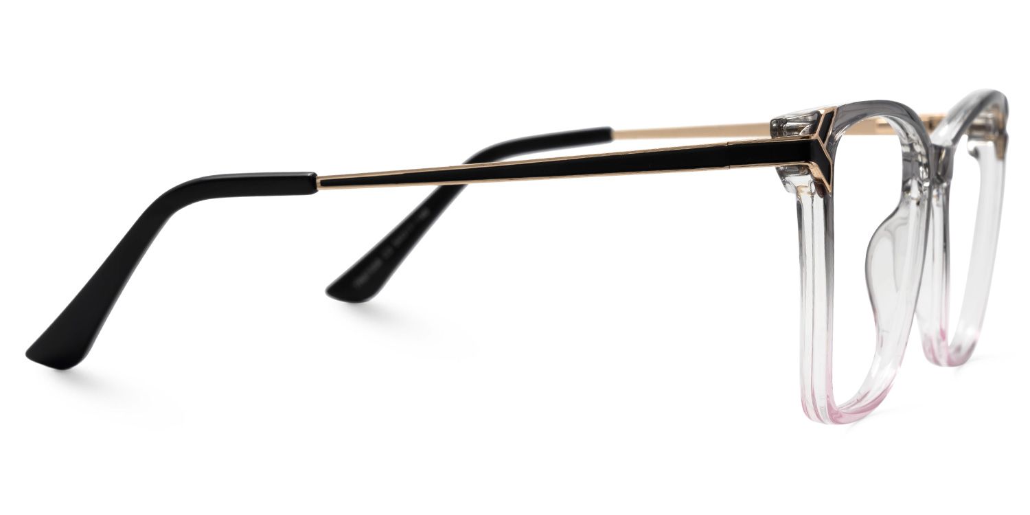 Tricee square grey glasses with gold arms for females | ZEELOOL Canada2