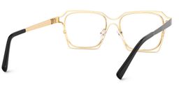 Foday Geometric Black Gold Glasses5