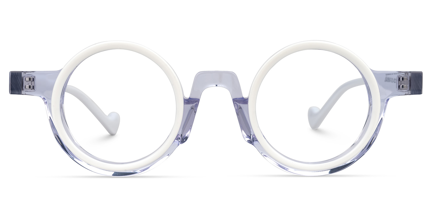Glanton Round White Glasses good-img