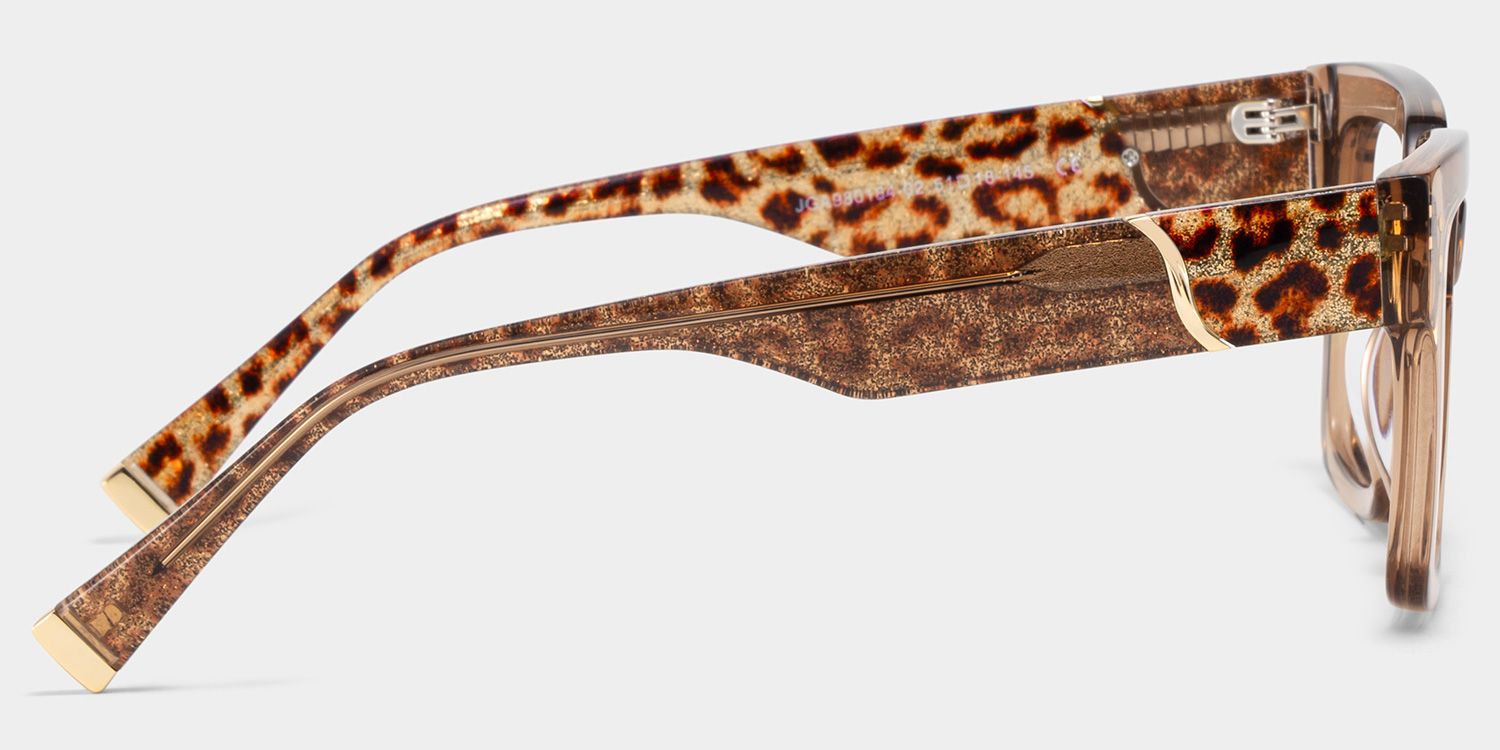 Caius Beige Frame Glasses with Square Frame Online| ZEELOOL Canada3