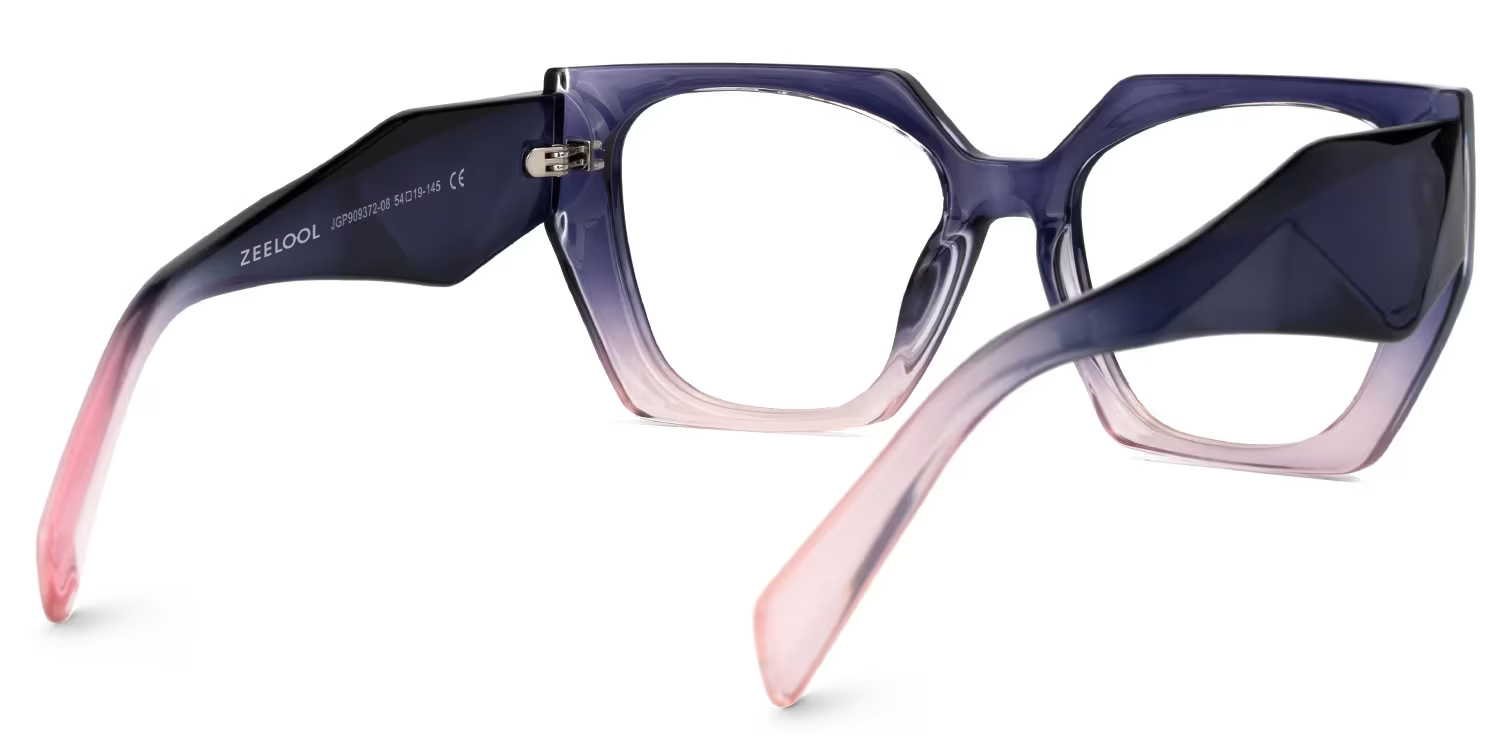 Geometric Sileidy Purple-Pink Glasses deals -Zeelool Glasses3
