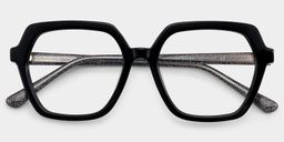Devon Geometric Black Glasses1