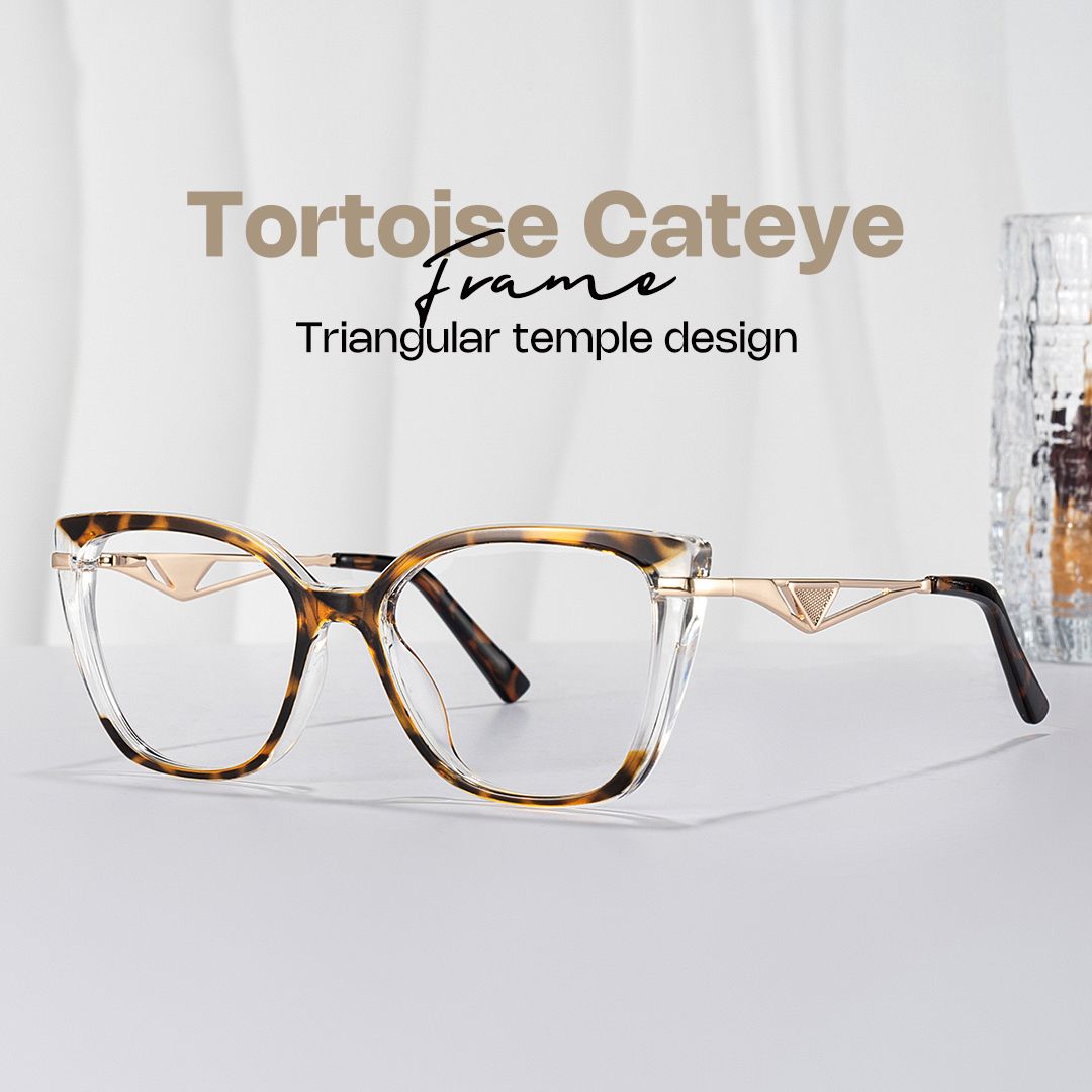 Cateye Shape Blue Light Blocking Glasses with Tortoise0