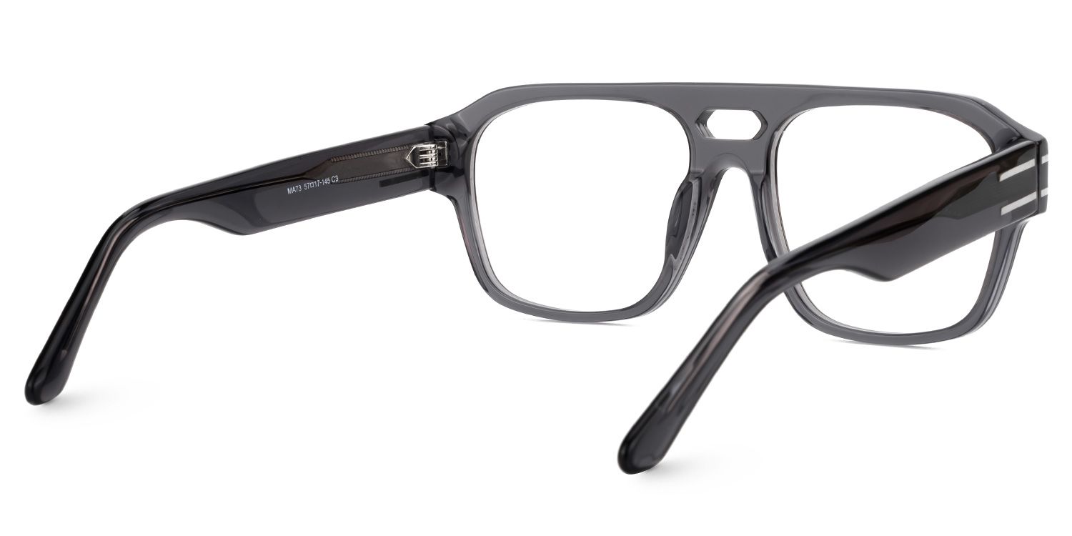 Haque Gray Eyeglasses with Aviator Shape | ZEELOOL Canada3