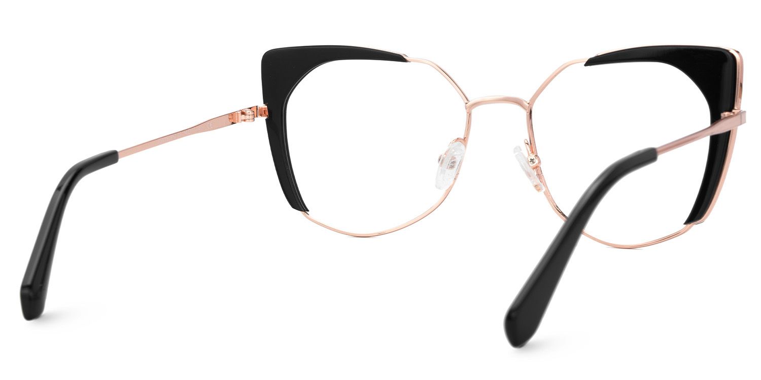 Ketty Prescription Black Frame Cateye Glasses | ZEELOOL Canada3