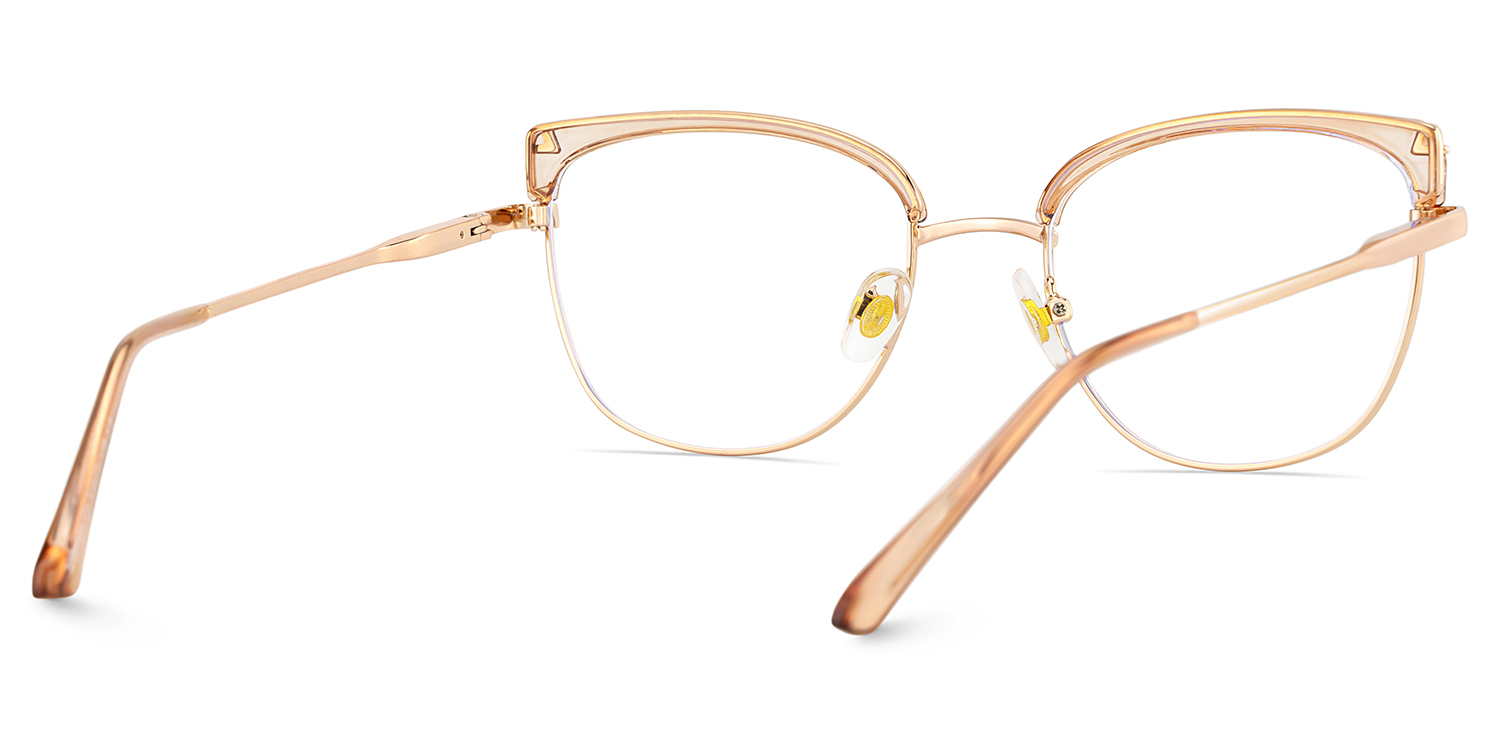 Beau Eyeglasses in Cat eye Champagne Gold Frame | ZEELOOL Canada5