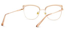 Beau Cat eye Beige Gold Glasses5