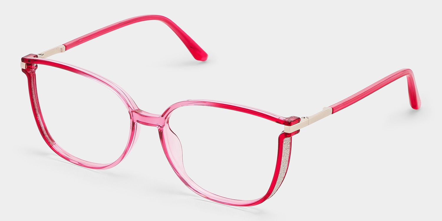 Rodz Square Red Eyeglasses and Thin Glasses Frames2