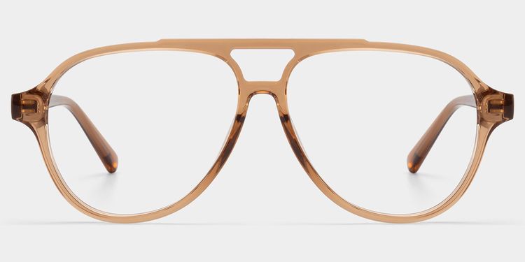 Drew Clear Brown Aviator Glasses