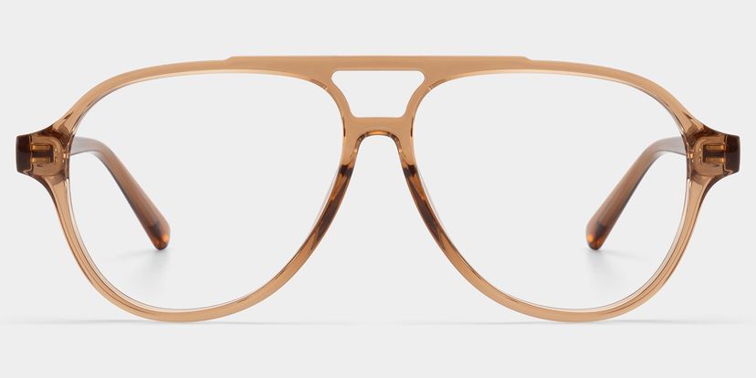 Drew Clear Brown Aviator Glasses