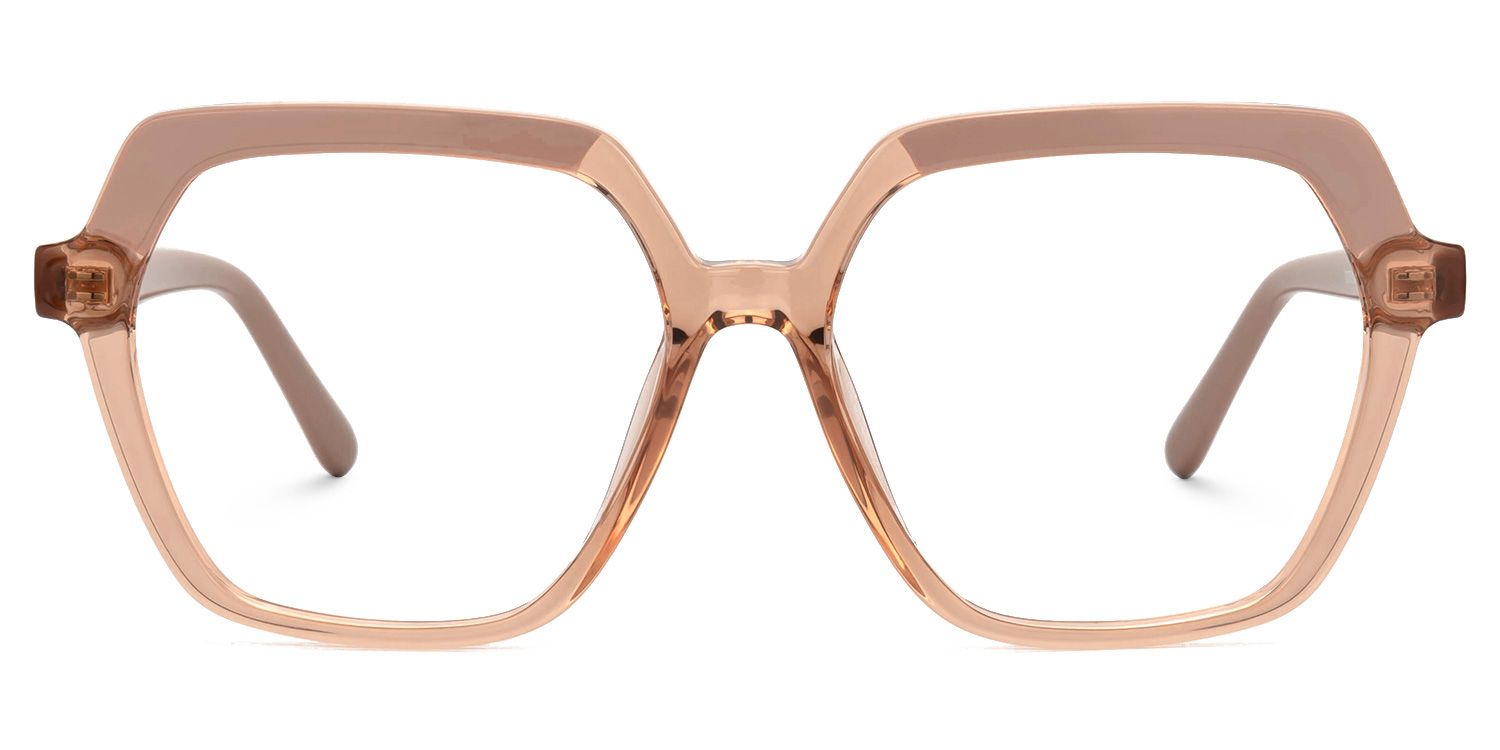 Norah Geometric Beige EyeGlasses and Glasses Frames0