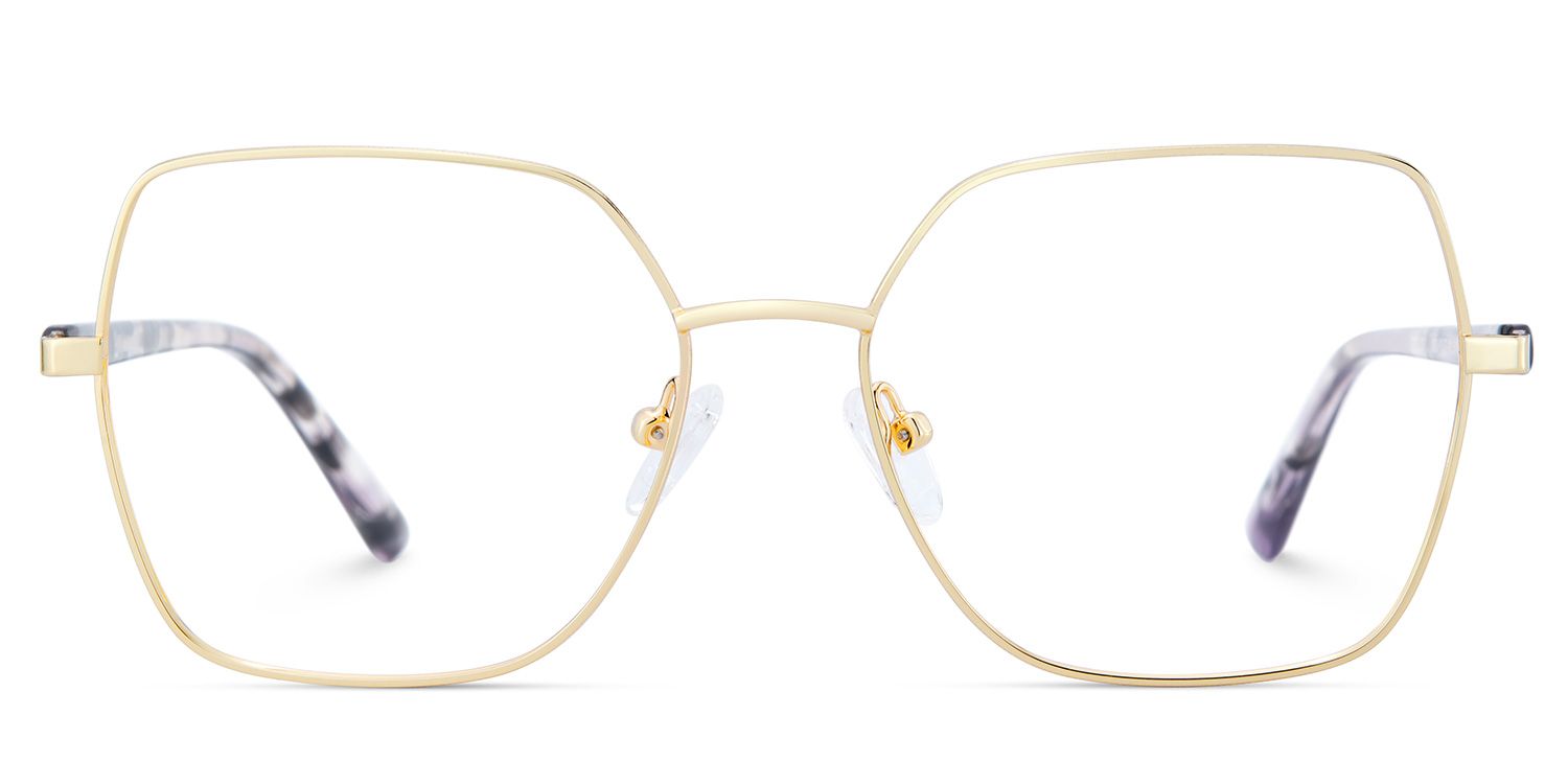 Billie Golden Geometric Prescription Glasses | ZEELOOL Canada0