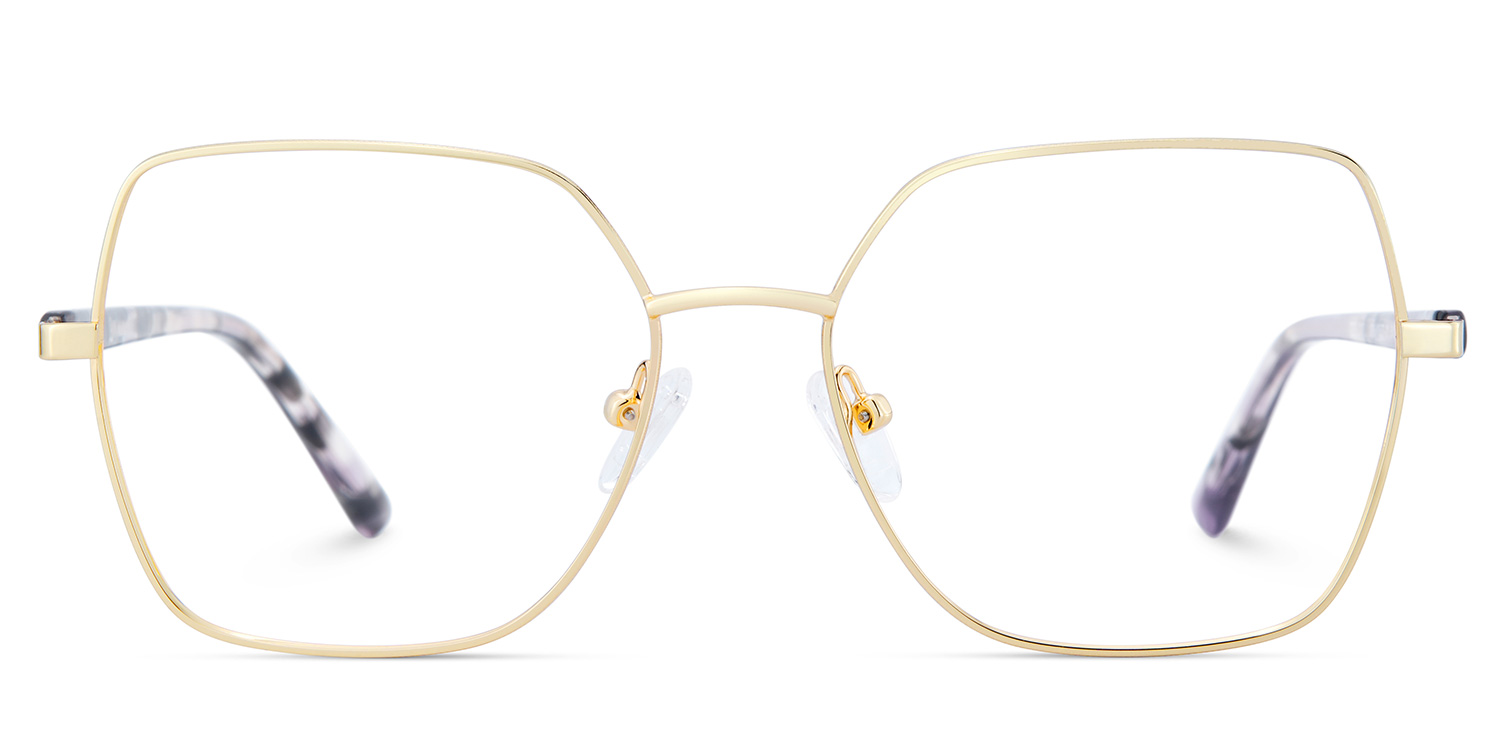Billie Golden Geometric Prescription Glasses | ZEELOOL Canada0
