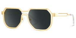 Hype Geometric Gold Glasses3