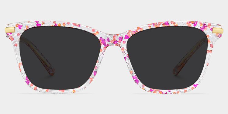 Eliot Pink Rectangle Sunglasses
