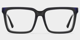 Troy Dark Gray Rectangle Glasses0