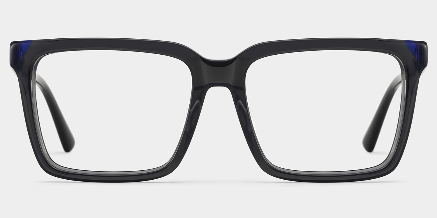 Troy Rectangle Dark Gray Glasses0
