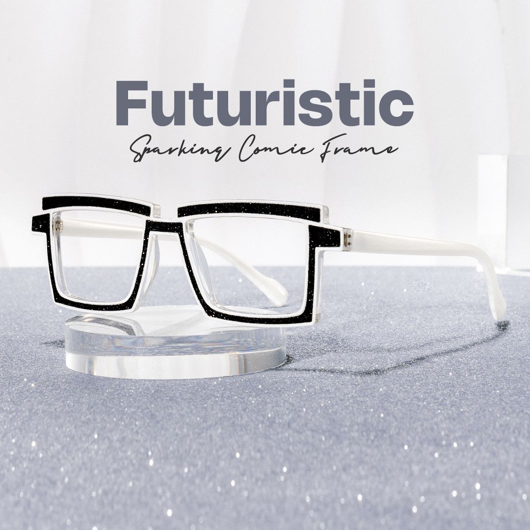 Rectangle Wire Frame Glasses With Black Color0