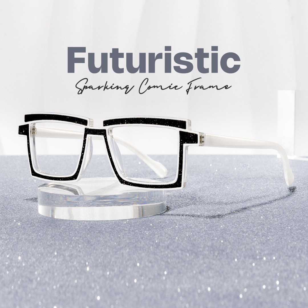 Rectangle Wire Frame Glasses With Black Color0