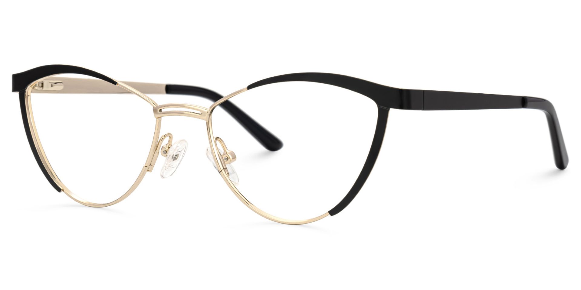 Sydney Cat Eye Metal  Black Frame Glasses | ZEELOOL Canada1