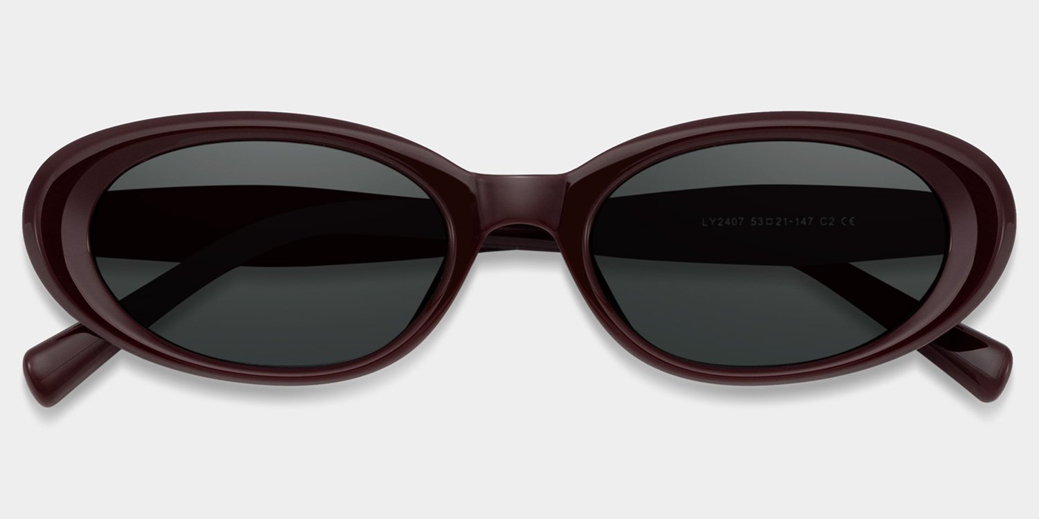 Zion purple Frame Polarized Sunglasses with oval Style Online | ZEELOOL Canada1