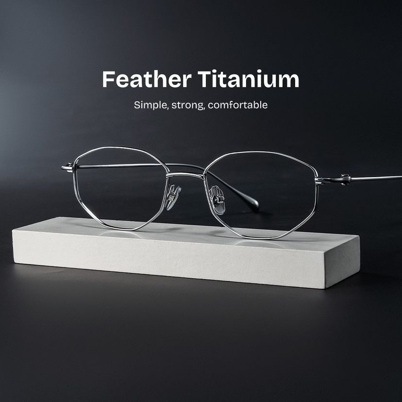 Everett Geometric Silver Glasses