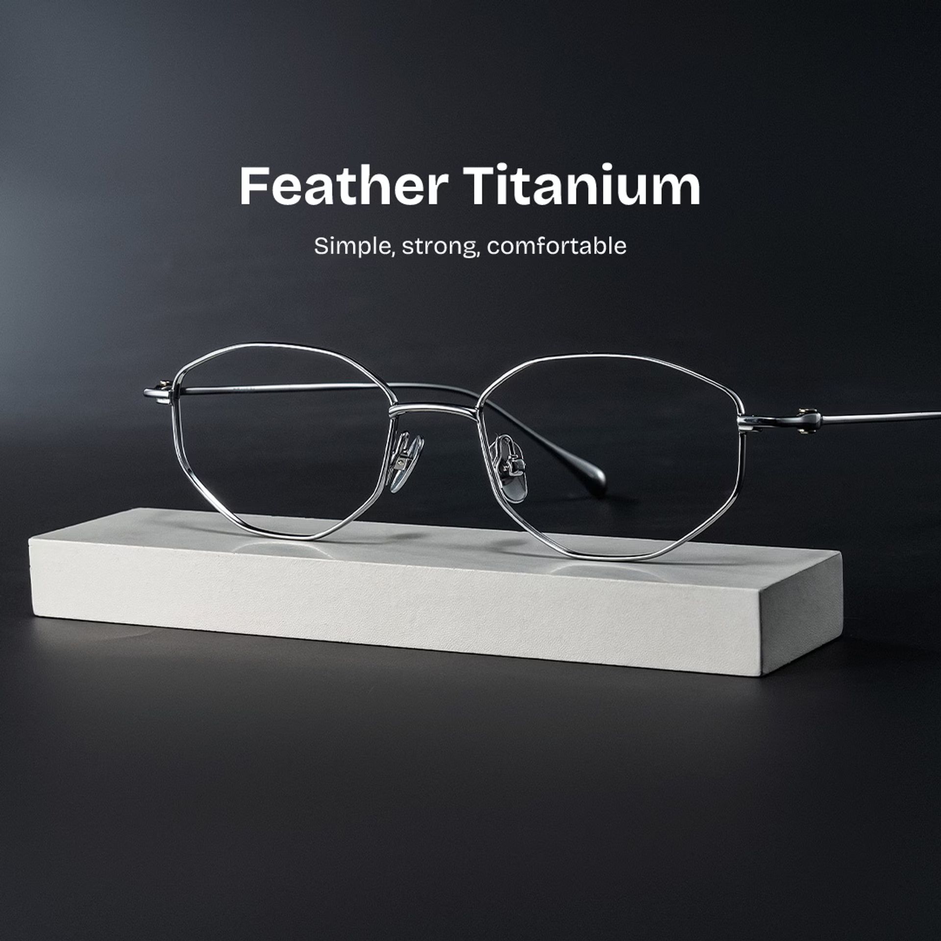 Everett Silver Frame Glasses with Geometric Frame Online |  ZEELOOL CANADA0