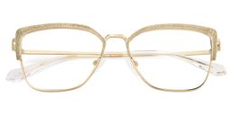 Javier Gold Rectangle Glasses2