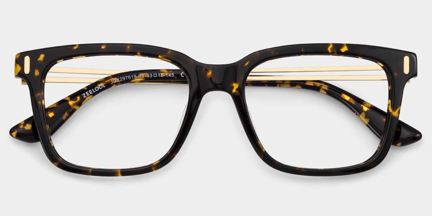 Axel Tortoise Frame Glasses with Rectangle Frame Online | ZEELOOL Canada3