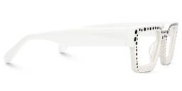 Gabriela Rectangle White Glasses2