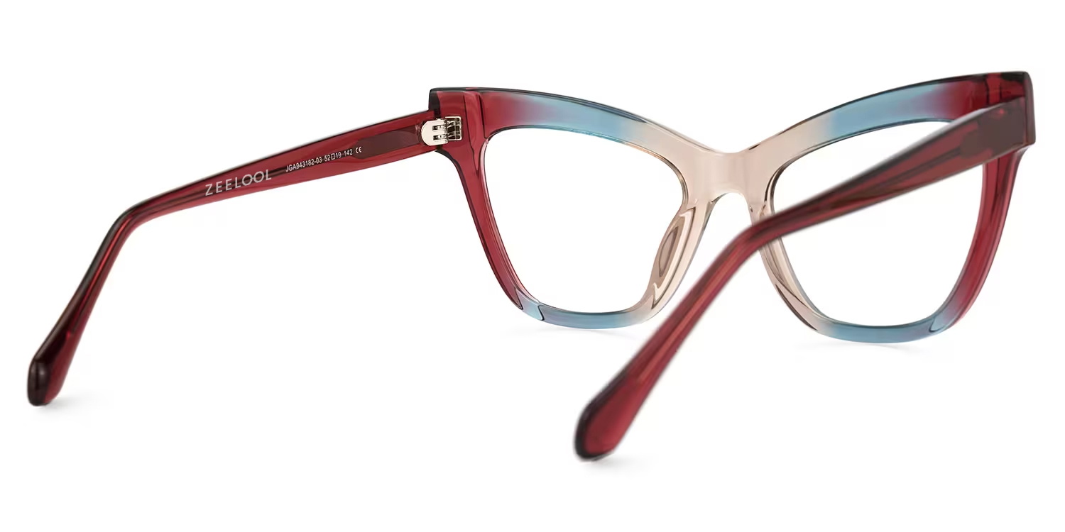 Saucie Multicolor Cat-Eye Frame Glasses | ZEELOOL Canada3