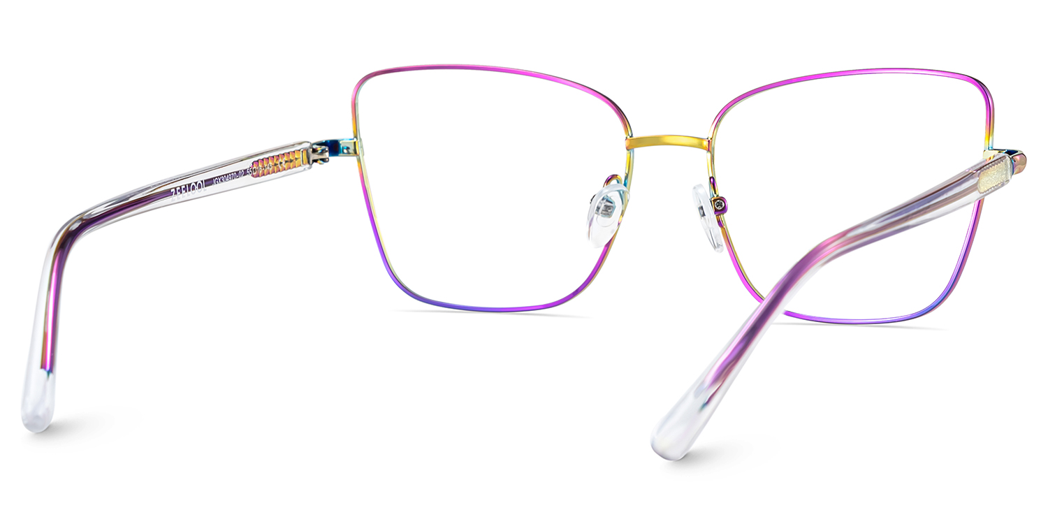 Jace Iridescent Square Prescription Glasses | ZEELOOL Canada5