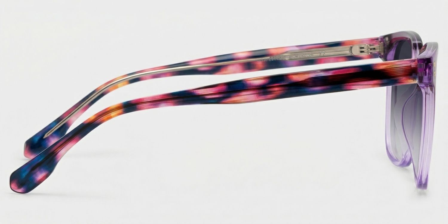 Donnalyn Purple Square Floral Eye Glasses | ZEELOOL3