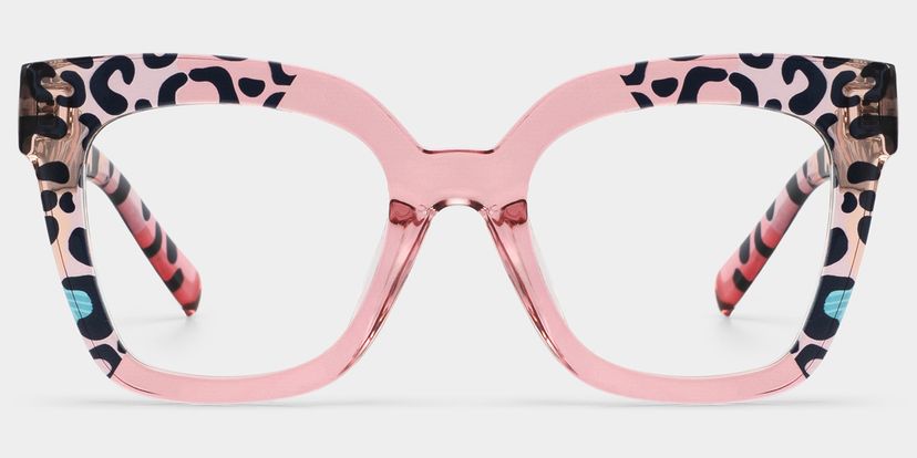 Malcolm Square Pink Leopard Glasses