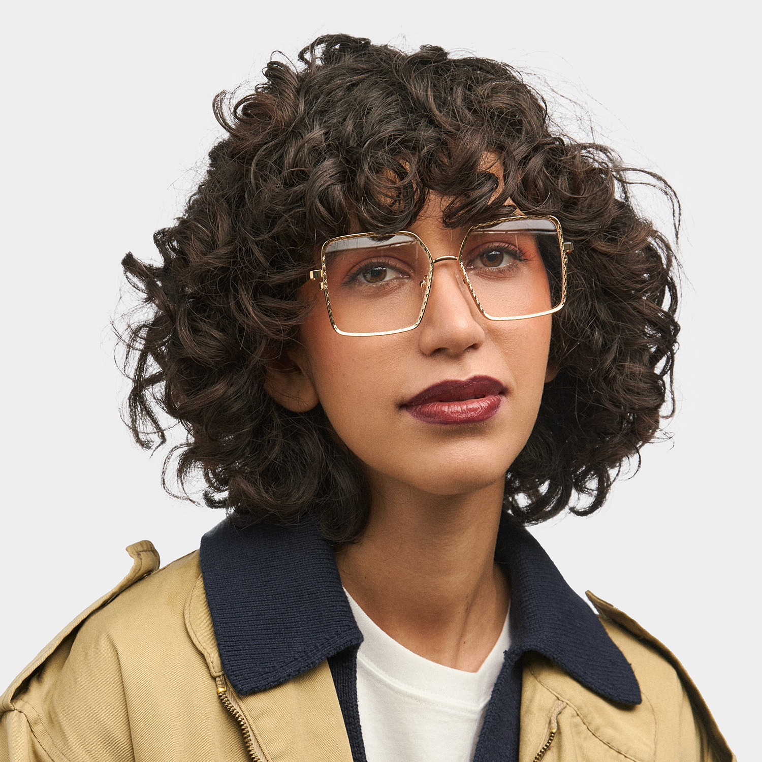 Toure Square Gold Glasses