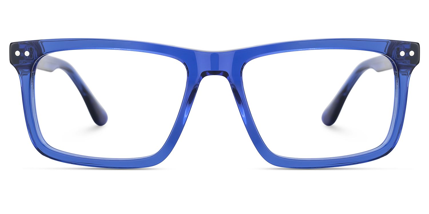 Emerson Eyeglasses in Rectangle Blue Frame | ZEELOOL Canada1